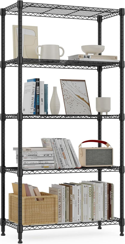 1250 lbs 5 Tier Shelf Metal Storage Shelves Wire Rack Closet Organizers by MEIGAOPLASTICANDMETALHKCOLIMITED