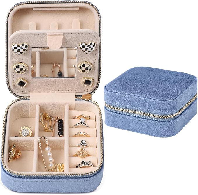Dajasan Velvet Travel Jewelry Box, Mini Travel Jewelry Case, Small Portable by DAJASAN