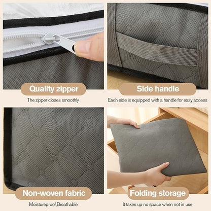 90L Under Bed Storage Containers, Closet Organizers and Storage Bins, Foldable - Image 5