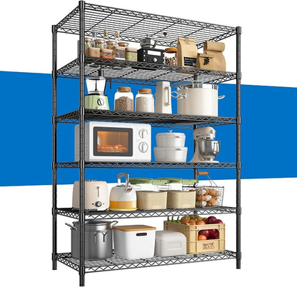 6Tier Metal Shelving Unit Storage Shelves. 1200LBS Wire Shelving Rack Heavy Duty by Durayloly