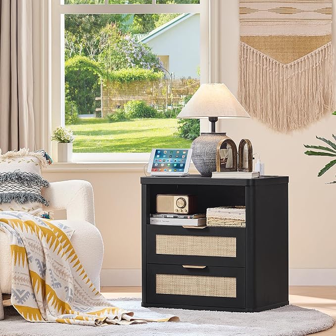 LEYAOYAO Rattan Nightstands Set of 2 - Image 6