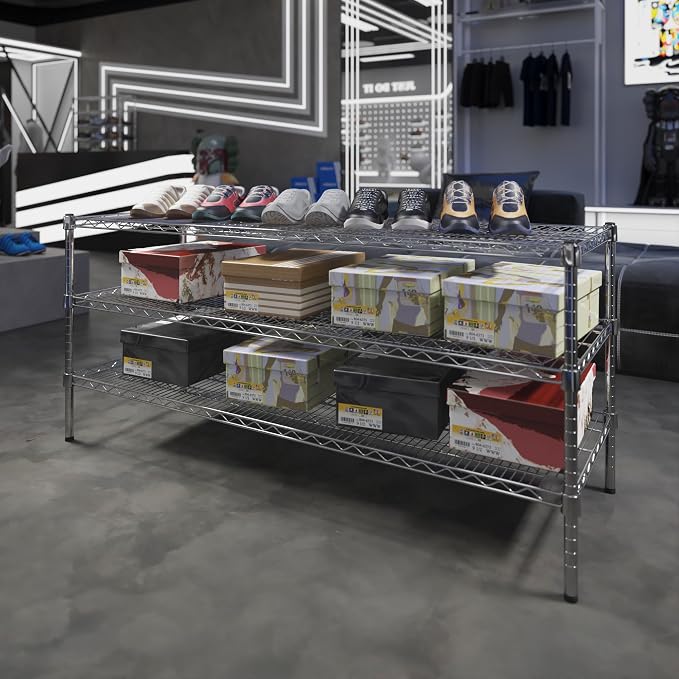 21" Deep x 60" Wide x 27" Height Wire Shelving Kit | 3-Tier | NSF Commercial - Image 2