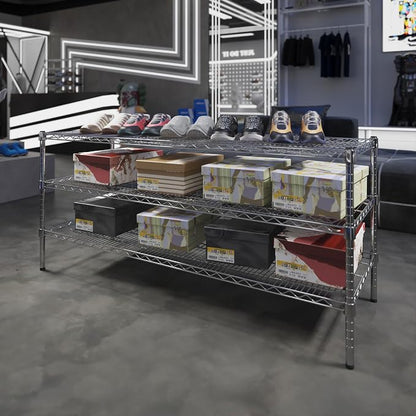 21" Deep x 60" Wide x 27" Height Wire Shelving Kit | 3-Tier | NSF Commercial - Image 2