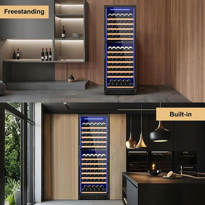 24 Inch Dual Zone Wine Cooler Refrigerator, Large Capacity - Image 9
