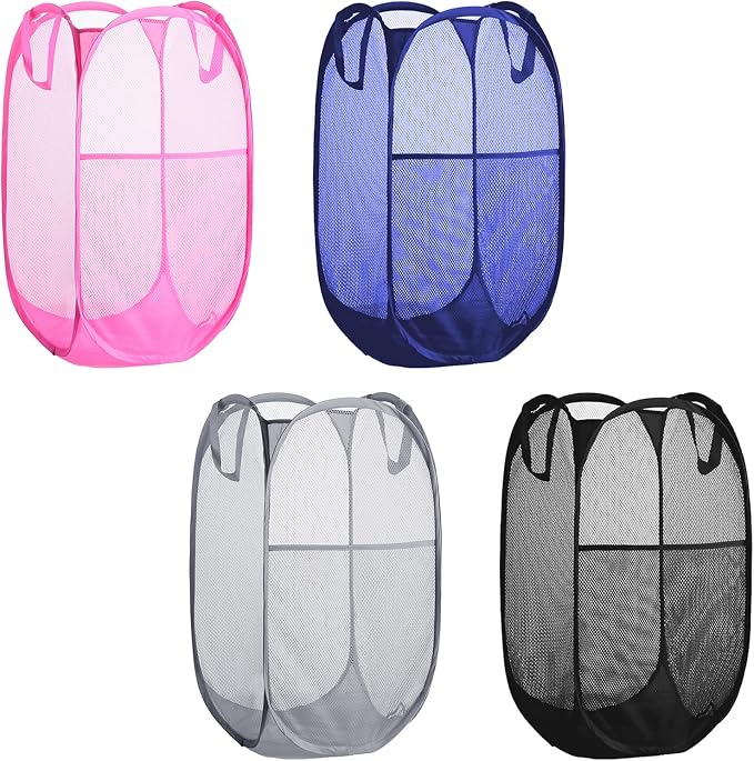 Collapsible Pop Up Laundry Hamper, Extra Large Mesh Foldable Laundry Basket Bag by BuyongwantJewelry