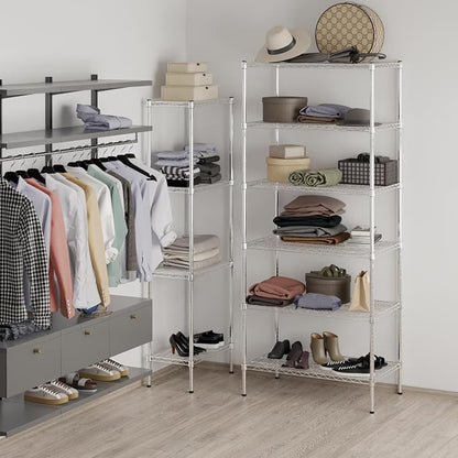 21" Deep x 36" Wide x 86" Height Wire Shelving Kit | 6-Tier | NSF Commercial - Image 2