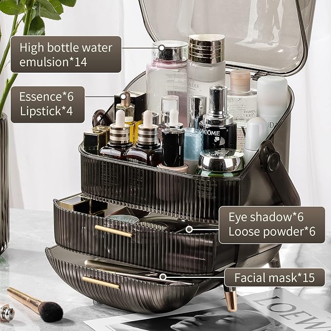CANITORON Makeup Organizer, Large Capacity Skincare Organizer - Image 2