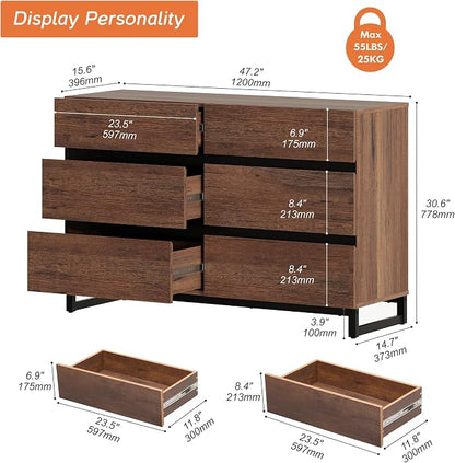 WAMPAT Dresser for Bedroom, Modern Wood Dresser - Image 2