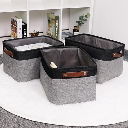 HNZIGE Storage Basket Bins Large Collapsible Storage Baskets - Image 2