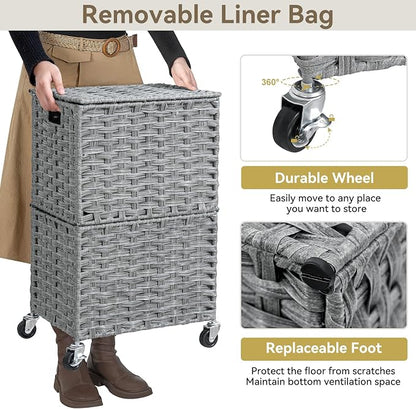 Chrislley 90L Slim Laundry Hamper - Image 5