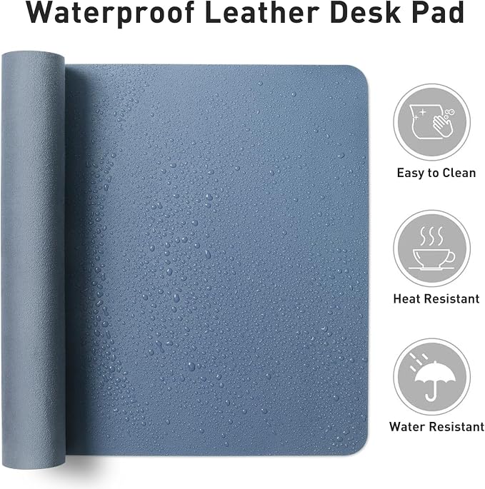 Aothia Leather Desk Pad Protector, Office Desk Mat, Large Mouse Pad, Non-Slip - Image 6