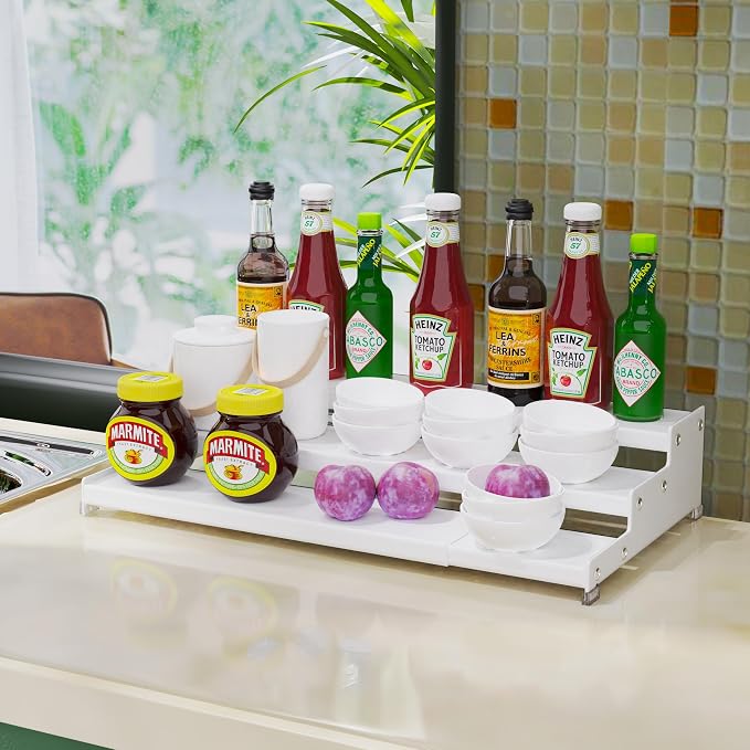 Spice Rack Organizer for Cabinet, 3 Tier Expandable Spices Storage, Pantry and - Image 3