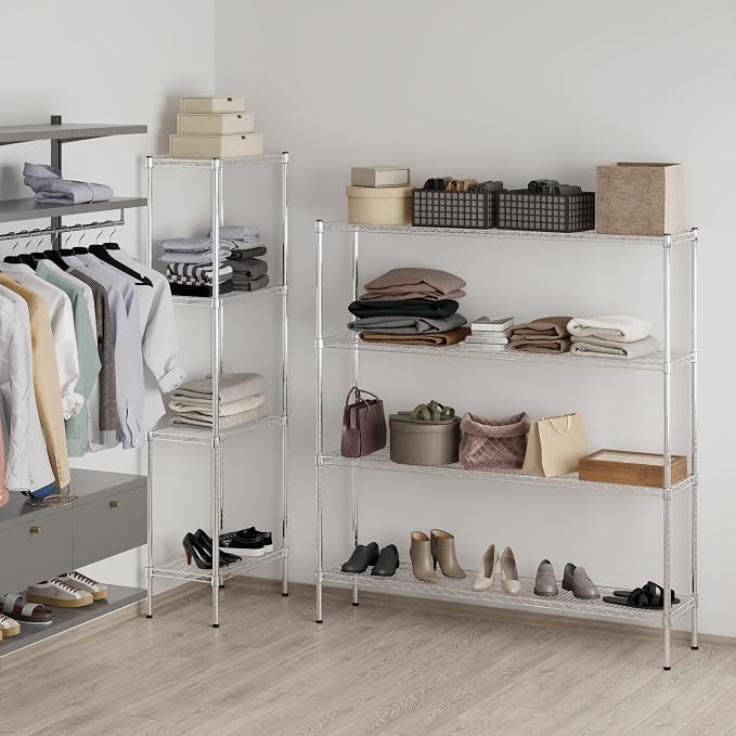 14" Deep x 60" Wide x 64" Height Wire Shelving Kit | 4-Tier | NSF Commercial - Image 7