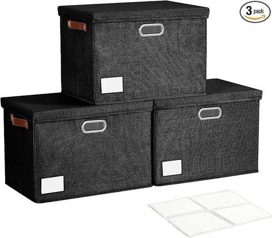 17" Large Collapsible Storage Bins by Roobyl