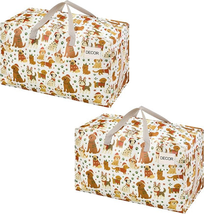 VENO 2 Pack Moving Bags and Large Christmas Decoration Storage Bins by Veno