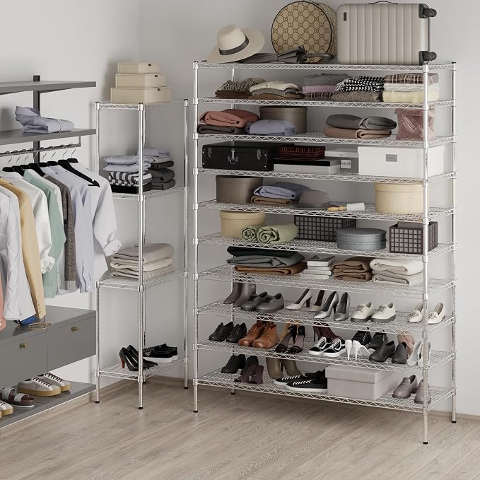 21" Deep x 60" Wide x 86" Height Wire Shelving Kit | 10-Tier | NSF Commercial - Image 4
