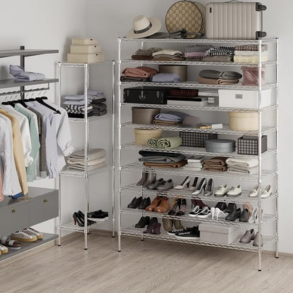 21" Deep x 60" Wide x 86" Height Wire Shelving Kit | 10-Tier | NSF Commercial - Image 4