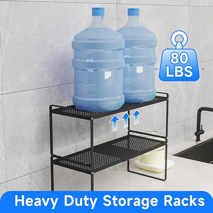 Expandable Cabinet Shelf Organizers, Kitchen Small Stand Rack Organization - Image 5