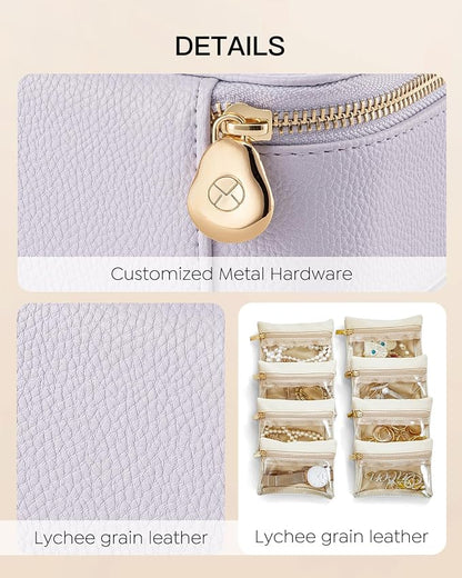 Vlando Jewelry Box with 12 Velvet Jewelry Bags Travel Jewelry Case - Image 3