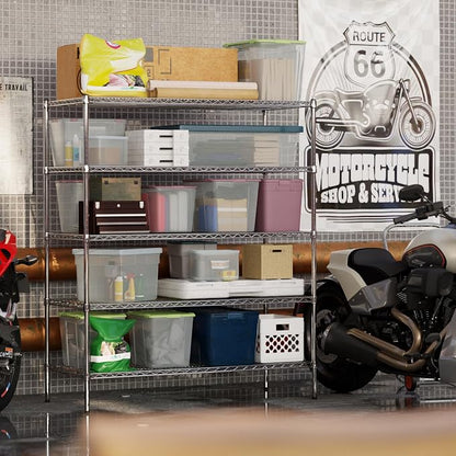 24" Deep x 54" Wide x 64" Height Wire Shelving Kit | 5-Tier | NSF Commercial - Image 5