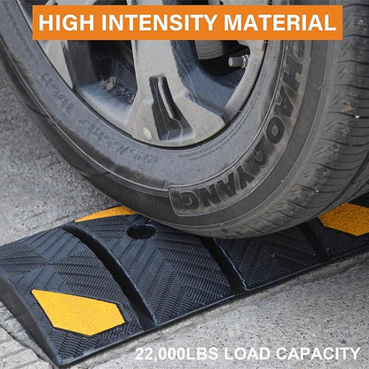 OrangeStar 6Ft Portable Rubber Speed Bump, Heavy Duty Speed Hump w/Reflective - Image 2
