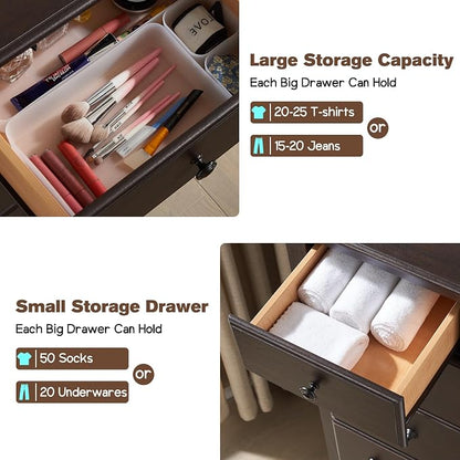 T4TREAM 6 Drawers Dresser Chests - Image 3