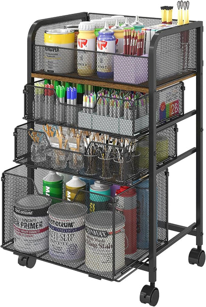 4-Tier Rolling Utility Cart by FollowWithYociyogaTogether