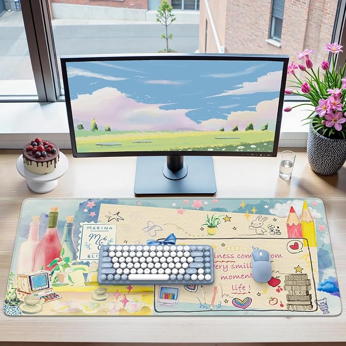 iCasso Desk Cover Mat, Extra Large Mouse Pad, Desk Pad Mat, Office Matt by iCasso