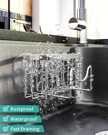 HapiRm Multifunctional Adhesive Kitchen Sink Organizer - Image 4