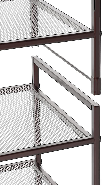 Simple Houseware 3-Tier Stackable Mesh Shoe Rack - Image 6