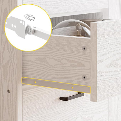 IRONCK Bookshelf with Door and 3 Drawers, 71in Tall Bookcase Shelf with 3-Tier - Image 7