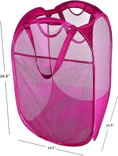 Strong Mesh Pop-up Laundry Hamper, Quality Laundry Basket - Image 2