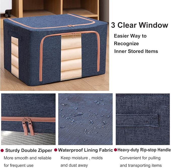 100L Large Capacity Clothes Storage Organizer, Stackable Storage Bags - Image 5