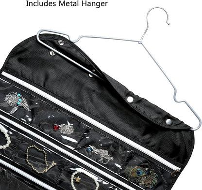 BB Brotrade Hanging Jewelry Organizer, Accessories Organizer, 56 Zipper Pocket - Image 4