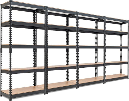 HOMEDANT 5 Tier Storage Shelves Adjustable Laminated Boltless Garage Metal by TheBestOrganizingSolution