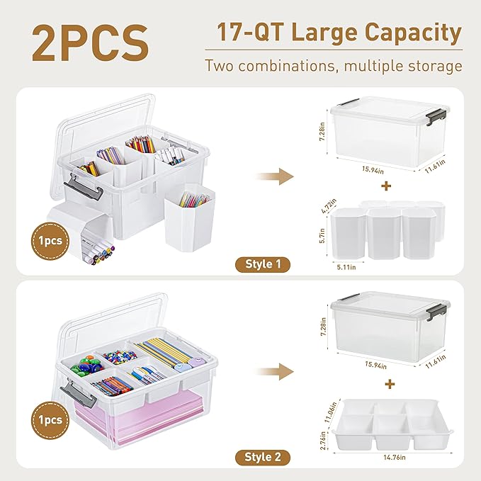Citylife 17 QT Plastic Storage Box - Image 2
