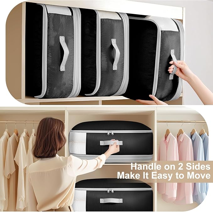 Comforter Storage Bag - 130L Large Capacity Blanket Storage Bags 4-Layer Ultra - Image 4