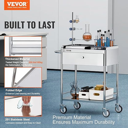 VEVOR Stainless Steel Utility Cart - Image 2