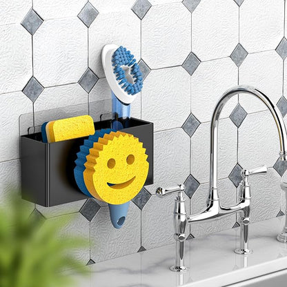 Sponge Holder for Kitchen Sink, Smiley Face Sink Caddy, Sponge Holder Stainless - Image 3
