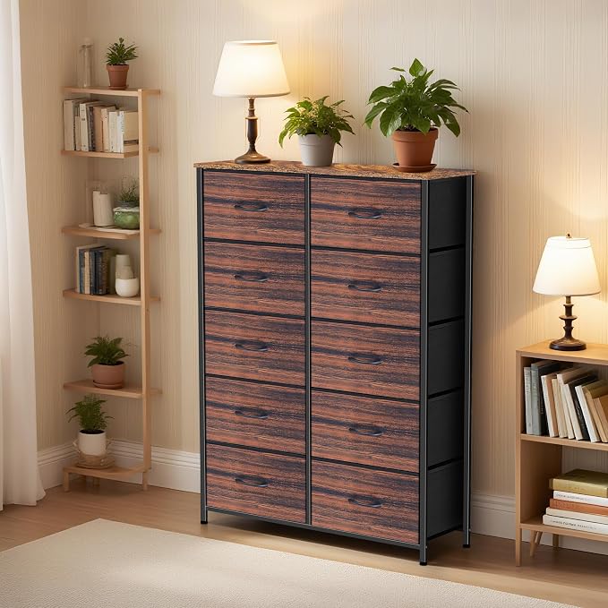 Dresser for Bedroom with 10 Drawers, Chest of Drawers, Storage Drawers - Image 4