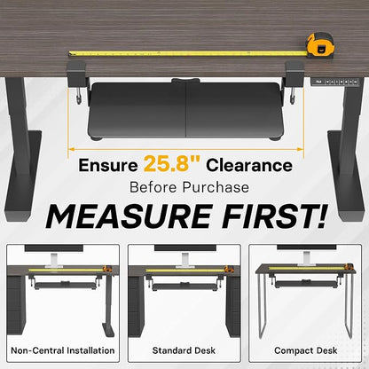 BONTEC KMT01 Under Desk Keyboard Tray, Pull-Out Keyboard & Mouse Platform - Image 4