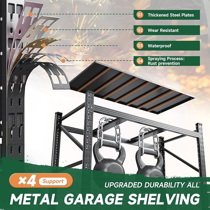 Letaya 4000LBS Storage Shelves Heavy Duty, 4 Tier Adjustable Utility Rack Shelf - Image 8