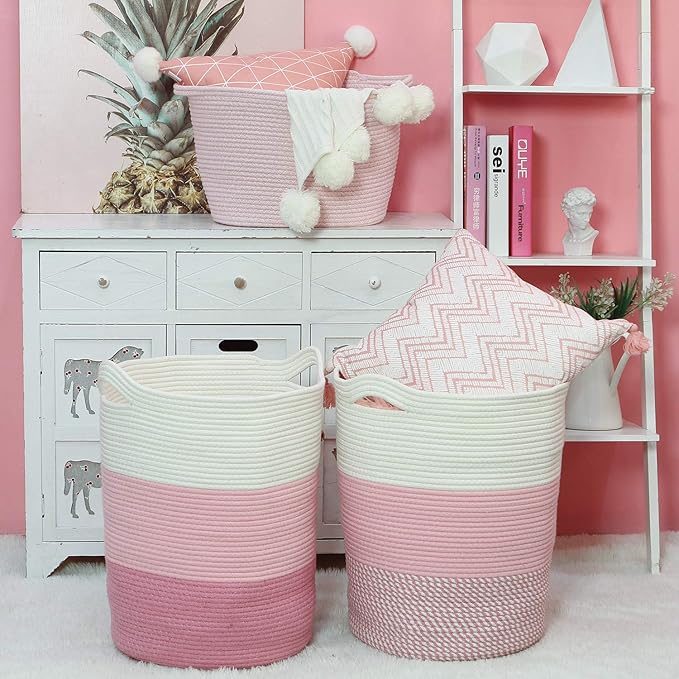 Sea Team Large Size Cotton Rope Woven Storage Basket - Image 2