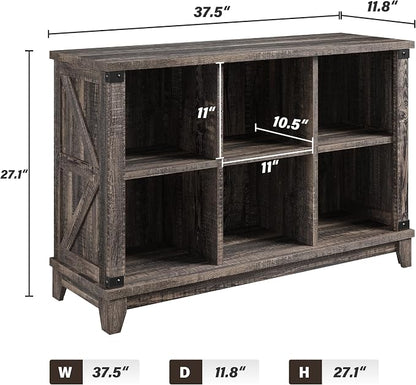 EnHomee 6 Cube Storage Organizer Bookshelf, Wood Cube Shelf Bookcase - Image 3