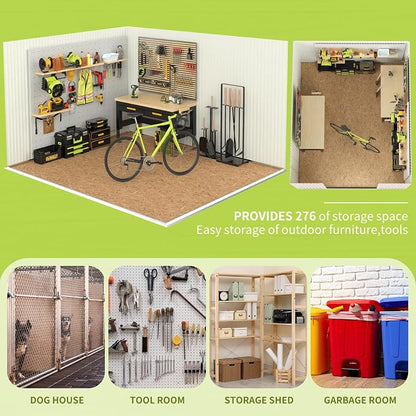 Metal Storage Shed, 10x8 Outdoor Storage Building, Large Backyard Sheds - Image 6
