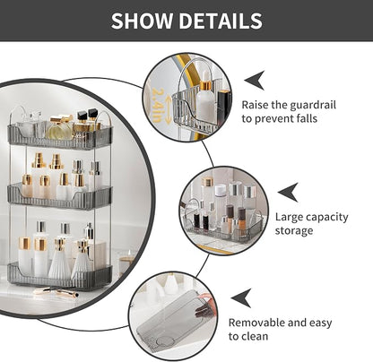 YCIA&DONE Bathroom Organizer Countertop, Makeup Storage, Skincare Cosmetic Tray - Image 3