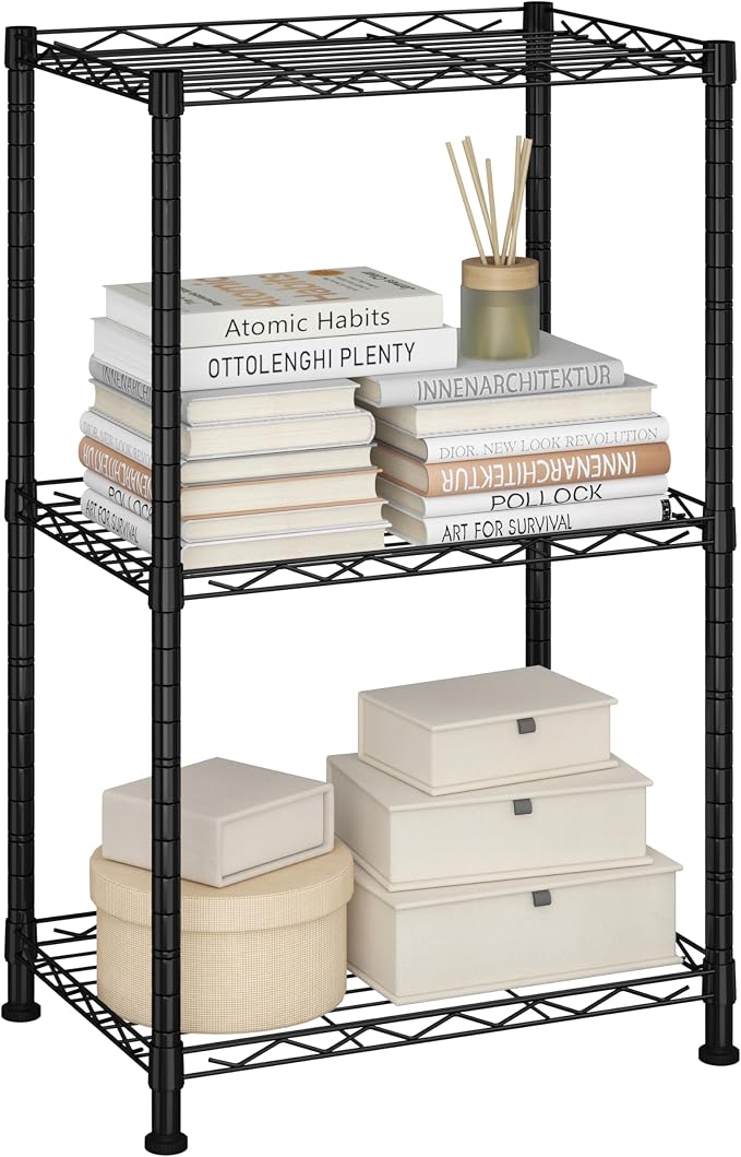 HOMEFORT Storage Shelves, 3-Wire Shelving, Metal Shelving Unit Adjustable by HOMEFORT