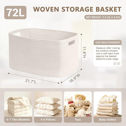 72L Large Baby Girls Laundry Basket - Image 2