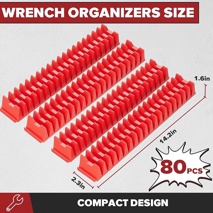 80PCS Modular Wrench Organizer Wrench Holder - Image 2