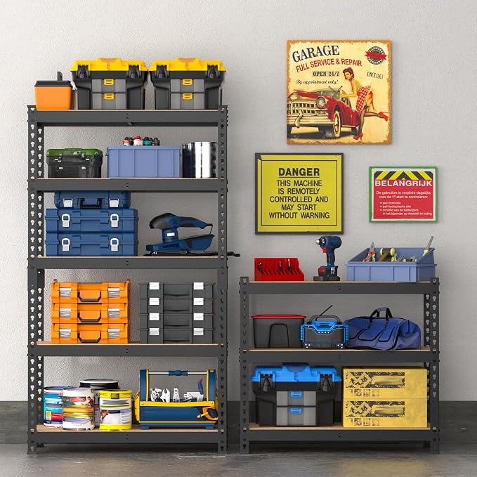 WORKPRO 5-Tier Steel Shelving Unit-Black, 27-2/5”W x 11-7/10”D x 60”H, - Image 7